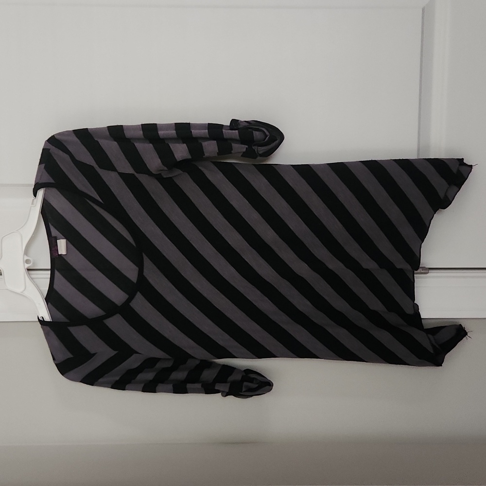 Agenda Black Stripe Top